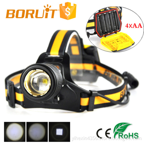 Hot Sale Boruit 1000 Lumens AA Battery Zoom LED Headlamp